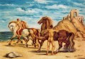 caballos con jinetes Giorgio de Chirico Surrealismo metafísico